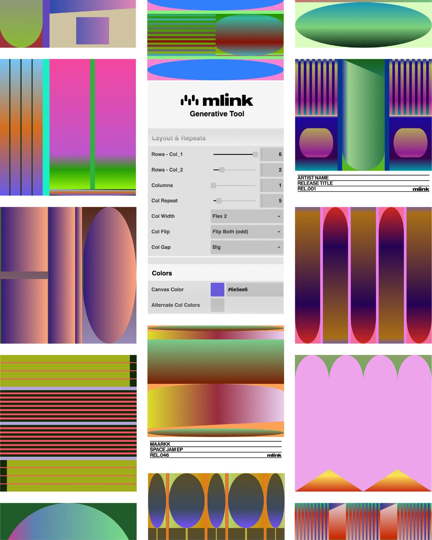 This browser-based generative tool allows musicians to create their own visualisers with trippy geometry